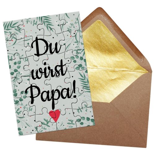 Foto-Puzzle 24 Teile / Du Wirst / inkl. Verpackung Kraftpapier Umschlag mit Gold-Inlay