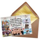 Foto-Puzzle 24 Teile / Beste Freundin / inkl. Verpackung Kraftpapier Umschlag mit Gold-Inlay / mit SIEBEN Bildern bedrucken lassen