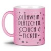 Glitzertasse_Weihnachten - Gl&uuml;hwein, Pl&auml;tzchen, Couch &amp; Ficken