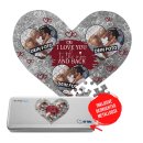Herz Puzzle - I love you_BILDPERSO-3 63 Teile Metall