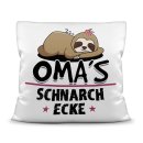 Kissen mit Spruch f&uuml;r Oma - Omas Schnarch-Ecke