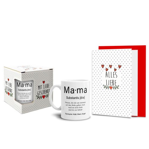 Geschenk-Set_Dudenw&ouml;rter_Mama _mit Karte und Box