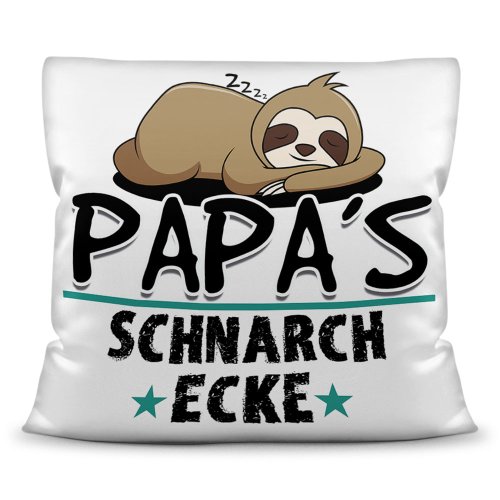 Kissen mit Spruch f&uuml;r Papa - Papas Schnarch-Ecke