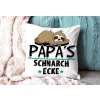 Kissen mit Spruch f&uuml;r Papa - Papas Schnarch-Ecke